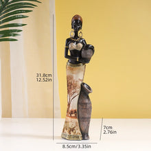 Escultura mujer africana de resina