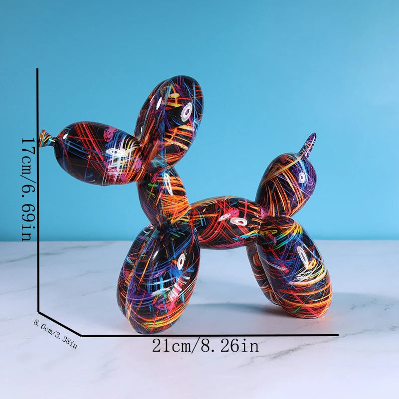 Escultura Balloon Dog de resina estilo nórdico