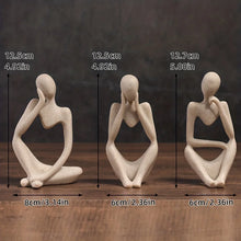 Escultura humana contemplativa minimalista