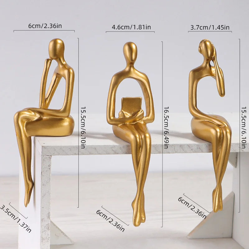 Set de 3 figuras artísticas para escritorio