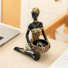 Estatua africana decorativa de resina con portavelas - Figure Large
