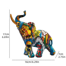 Escultura elefante decorativo de resina