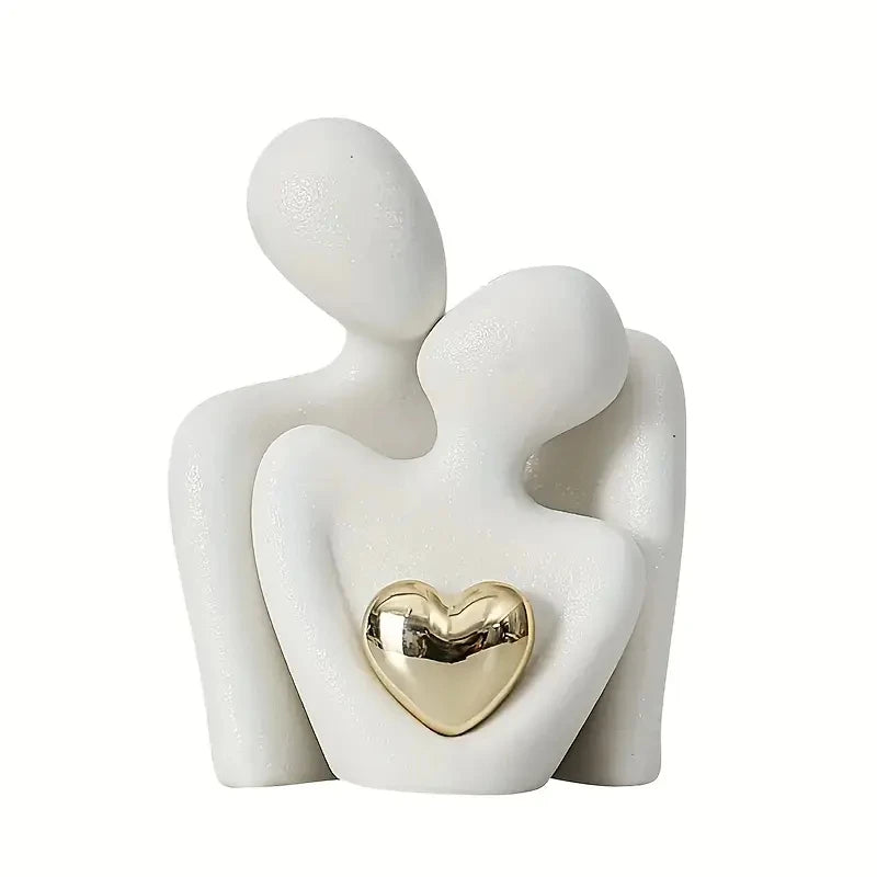 Escultura decorativa Pareja Abrazo