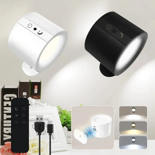 Aplique LED magnético rotativo - Black
