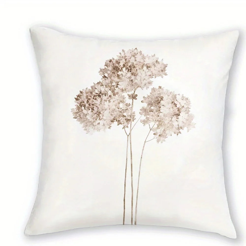 Funda de almohadón boho flores prensadas - A(2D Falt) 40x40cm