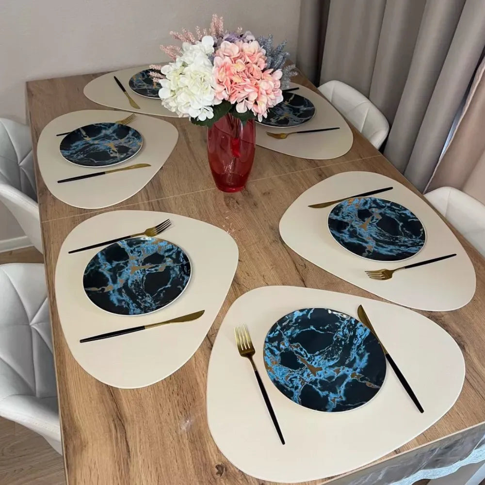 Set de Individuales y Posavasos Impermeables PU