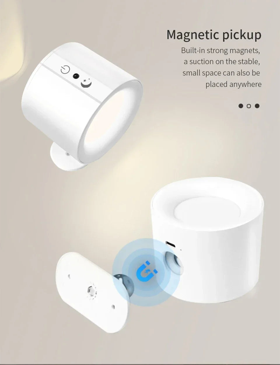 Aplique LED magnético rotativo