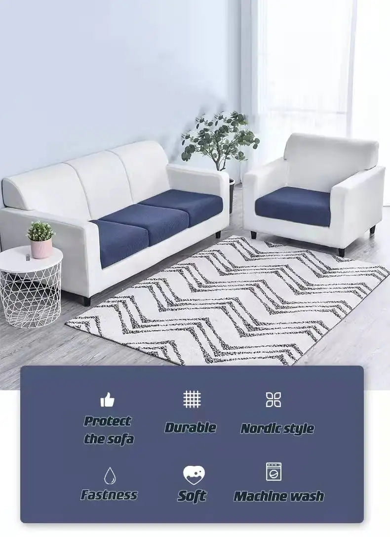 Thicken Elastic Sofa Cover For Living Room Solid Color Furniture Protector Sofa Cushion Cover slipcover Removable Couch Covers