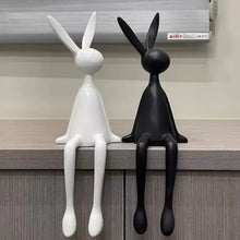 Conejo decorativo premium de resina