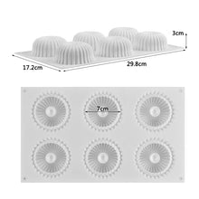 Molde de Silicona 6 Cavidades Espiral para Mousse