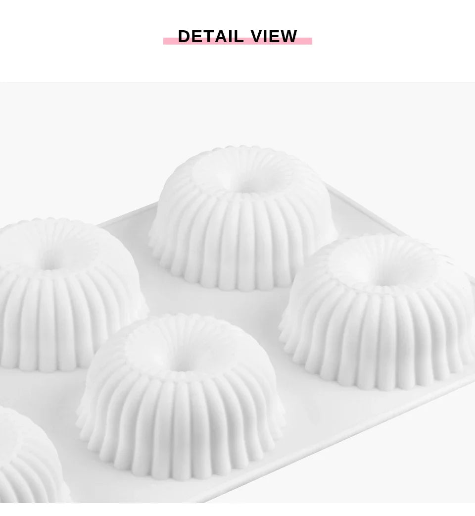 Molde de Silicona 6 Cavidades Espiral para Mousse