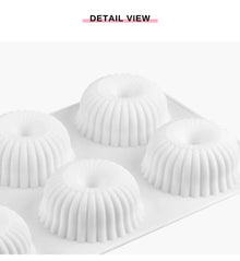 Molde de Silicona 6 Cavidades Espiral para Mousse
