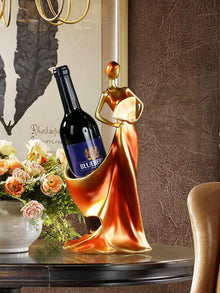 Portavinos figura mujer decorativo