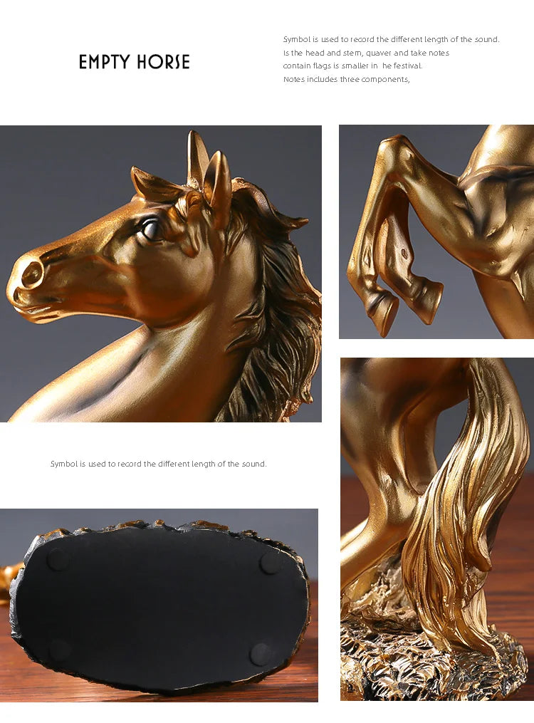 Escultura caballo de la victoria en resina
