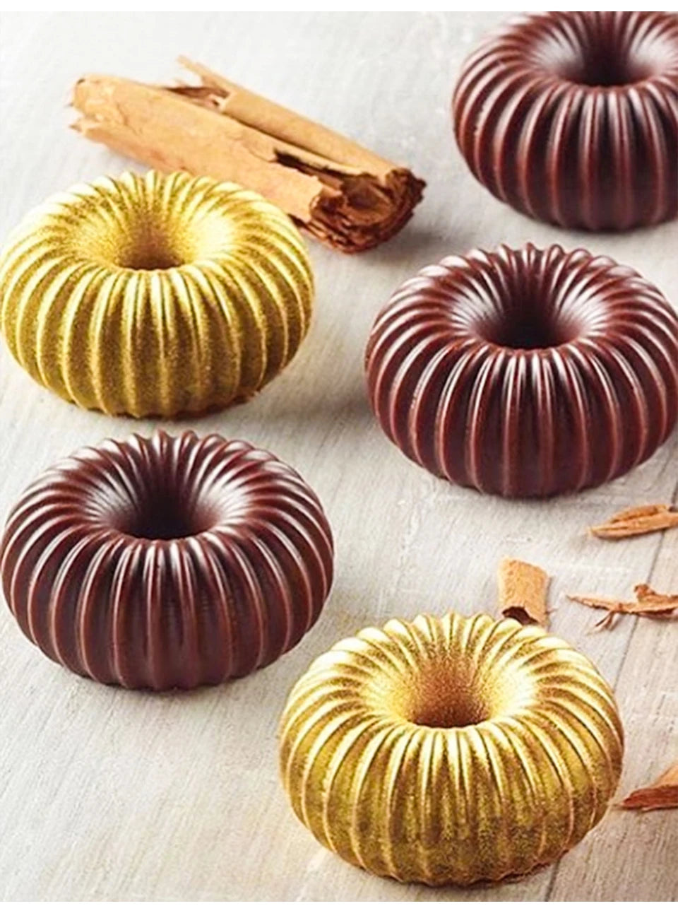 Molde de Silicona 6 Cavidades Espiral para Mousse