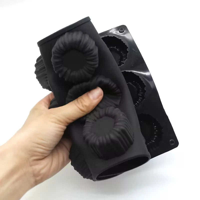 Molde de Silicona 6 Cavidades para Mini Tortas