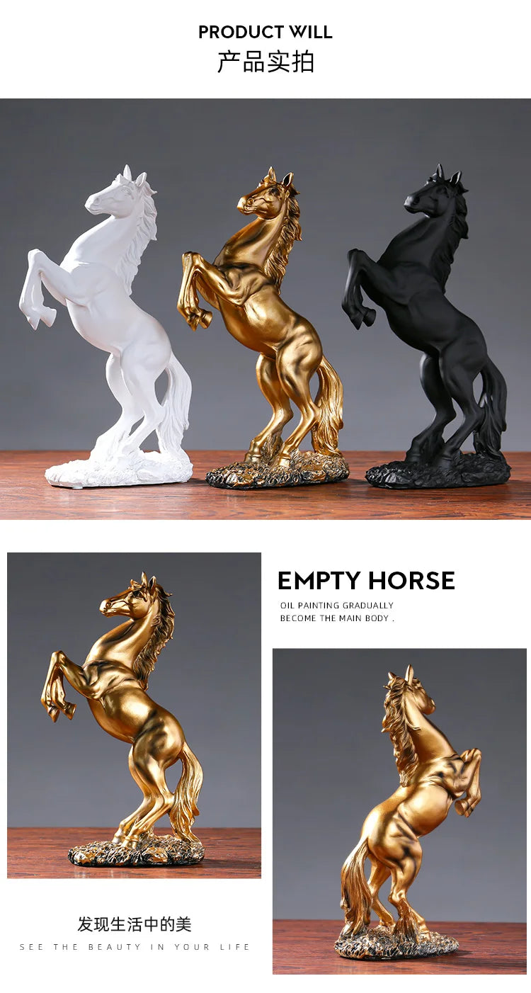 Escultura caballo de la victoria en resina