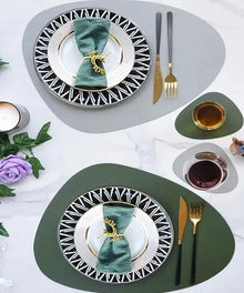 Set de Individuales y Posavasos Impermeables PU