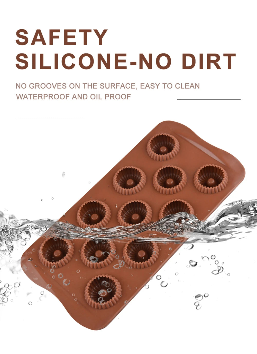 Molde de Silicona 6 Cavidades Espiral para Mousse