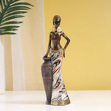 Escultura mujer africana de resina