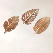 Set de hojas de madera para decoración de pared