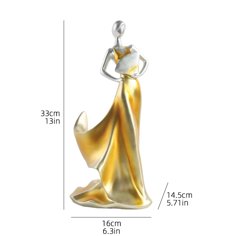 Portavinos figura mujer decorativo