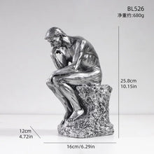 Escultura pensador europeo de resina