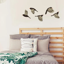 Set de aves de madera para decoración de pared