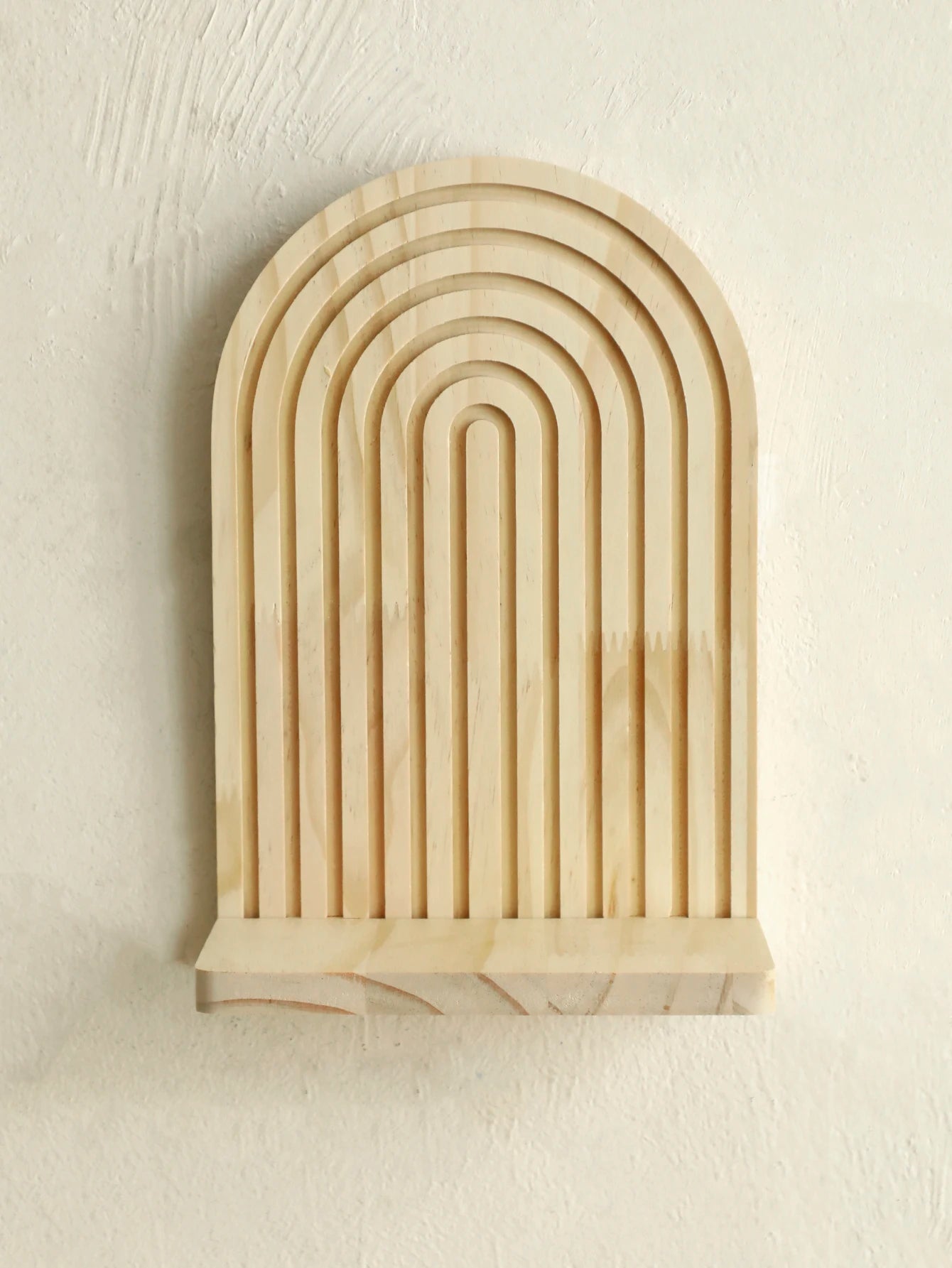 Repisa arco de madera estilo boho para pared