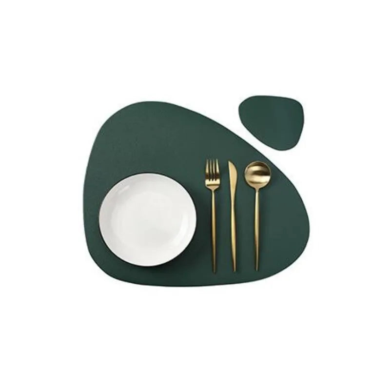 Set de Individuales y Posavasos Impermeables PU