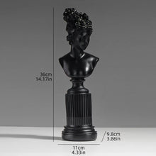 Busto decorativo Freyja de resina estilo nórdico