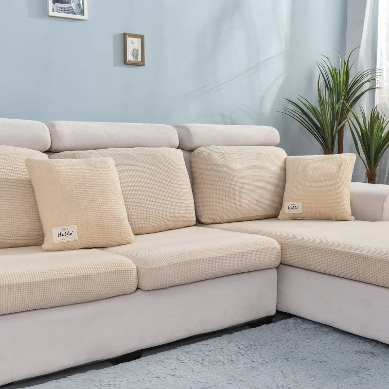 Thicken Elastic Sofa Cover For Living Room Solid Color Furniture Protector Sofa Cushion Cover slipcover Removable Couch Covers