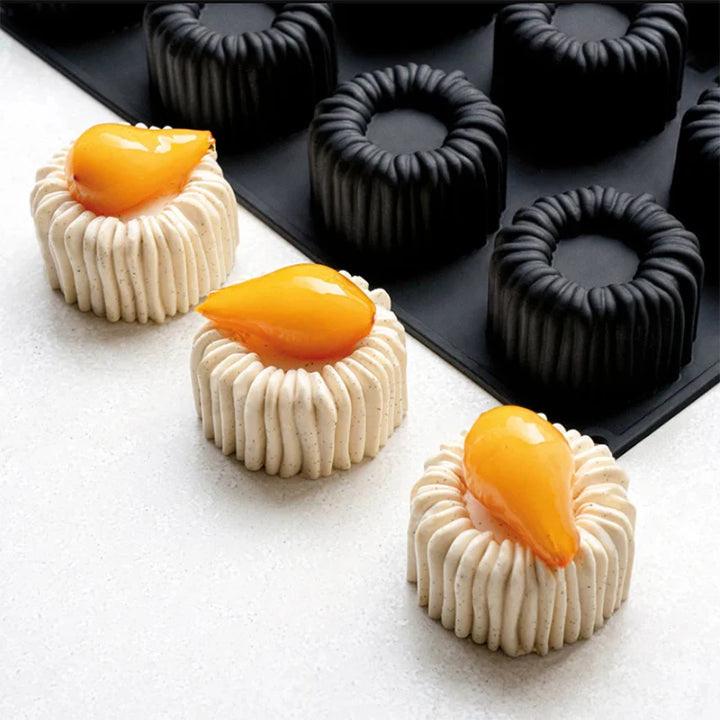 Molde de Silicona 6 Cavidades para Mini Tortas