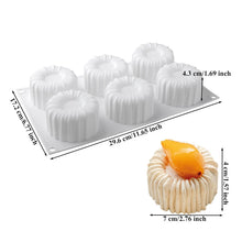 Molde de Silicona 6 Cavidades para Mini Tortas
