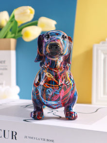Escultura Dachshund de resina para decoración