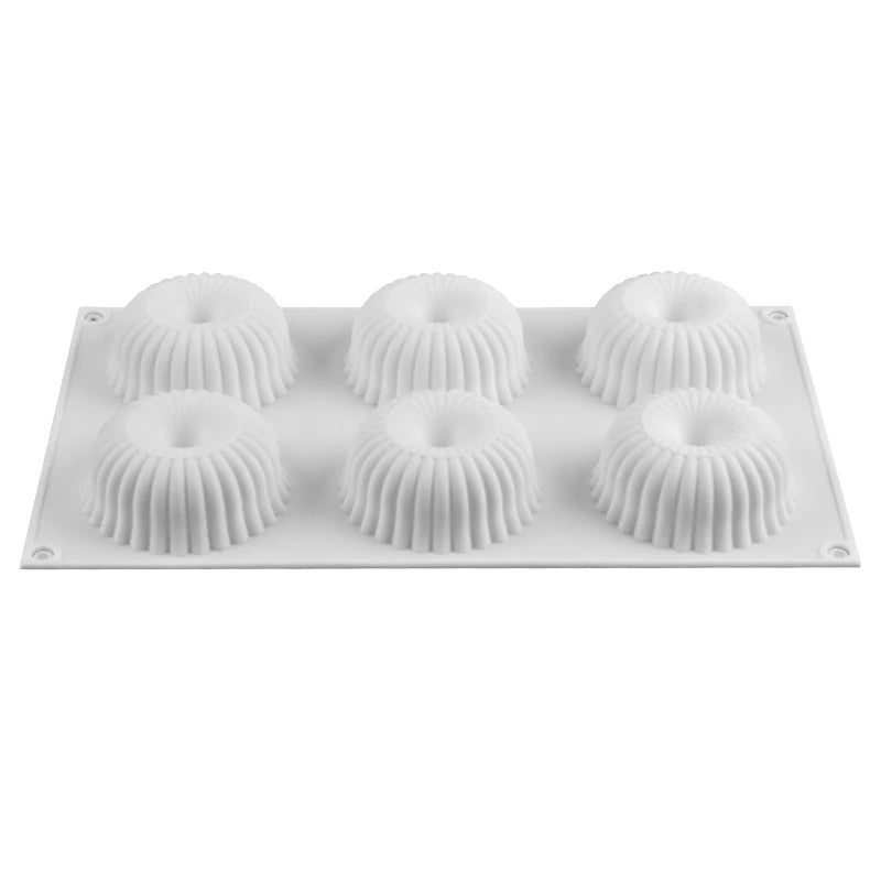 Molde de Silicona 6 Cavidades Espiral para Mousse