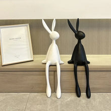 Conejo decorativo premium de resina