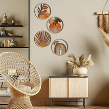 Set de 4 cuadros boho de madera para pared