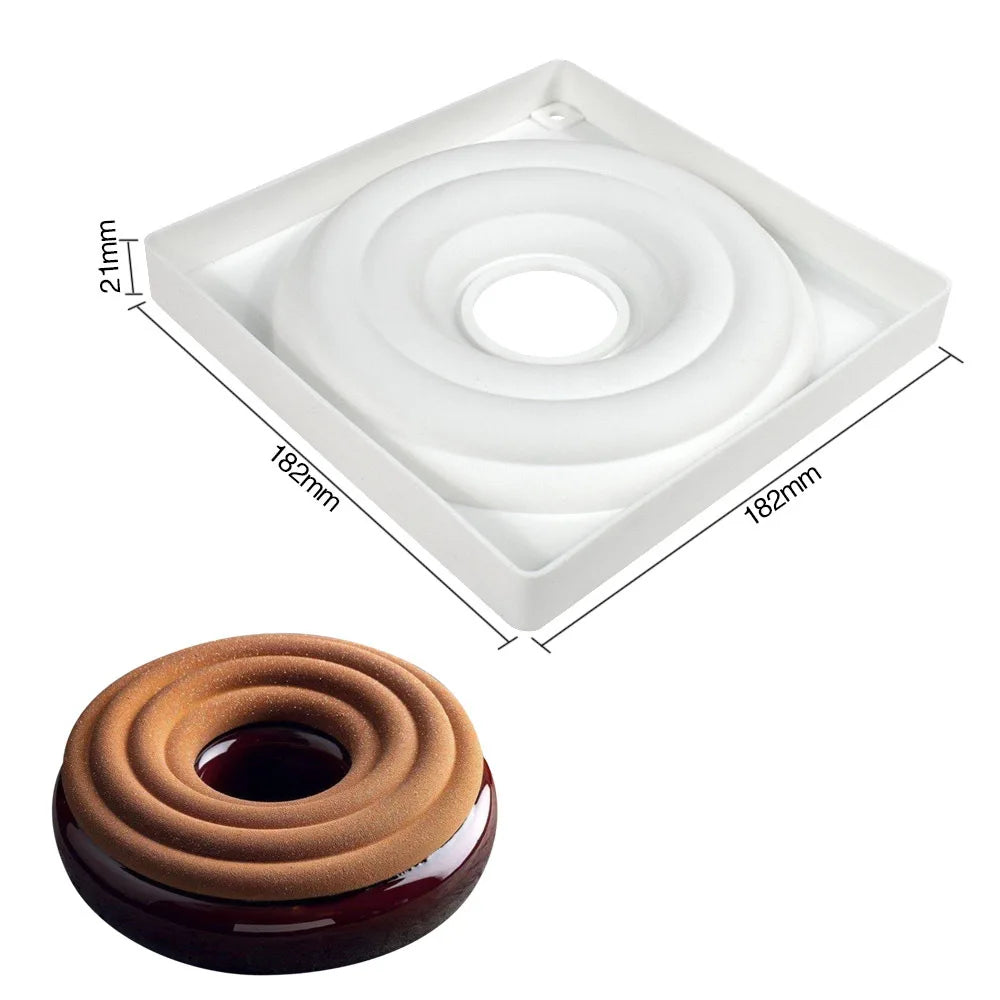 Molde de Silicona Geométrico para Mousse y Chocolate