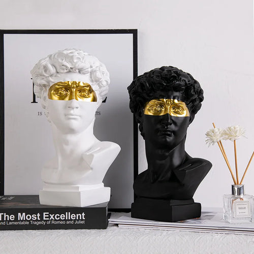 Busto David decorativo de resina
