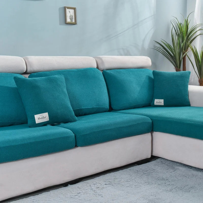 Thicken Elastic Sofa Cover For Living Room Solid Color Furniture Protector Sofa Cushion Cover slipcover Removable Couch Covers