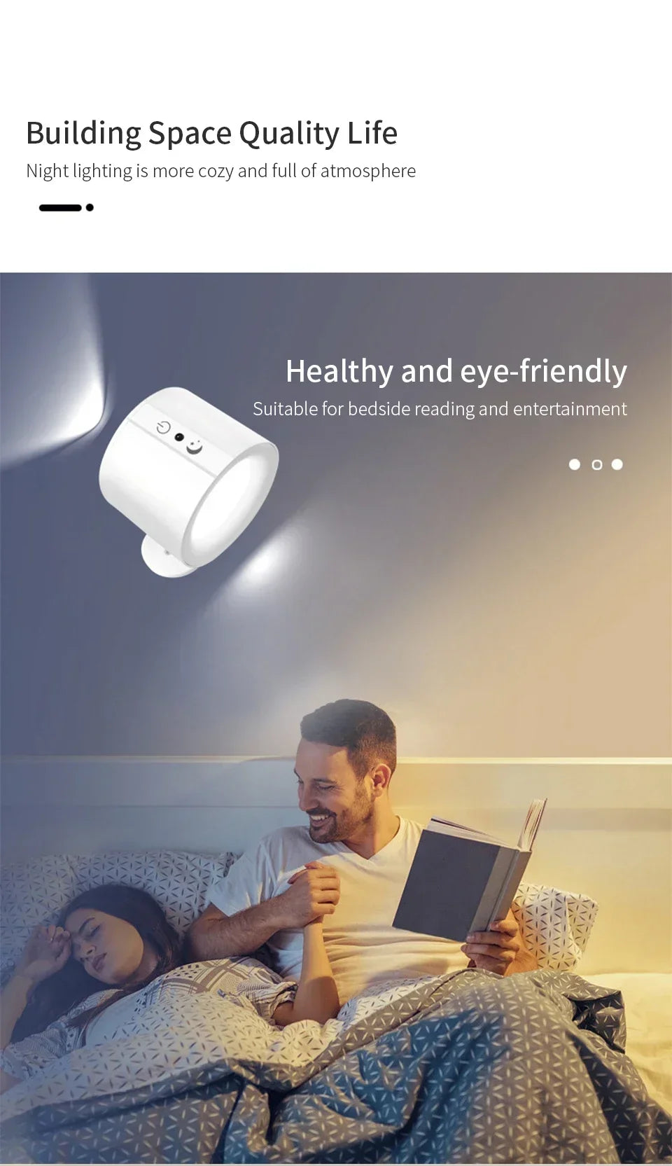 Aplique LED magnético rotativo