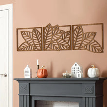 Set de cuadros/hojas boho de madera para pared
