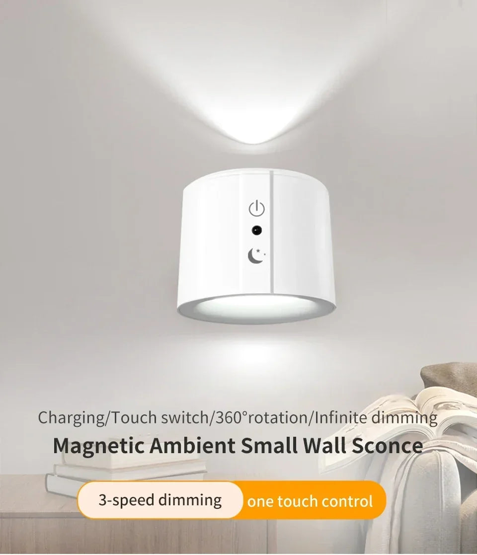 Aplique LED magnético rotativo