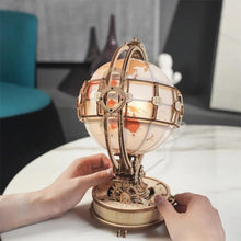 Lámpara Globo 3D de madera para decoración