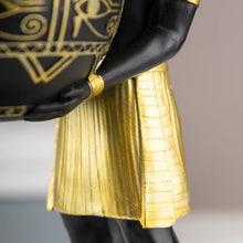 Escultura Anubis con bandeja decorativa en resina