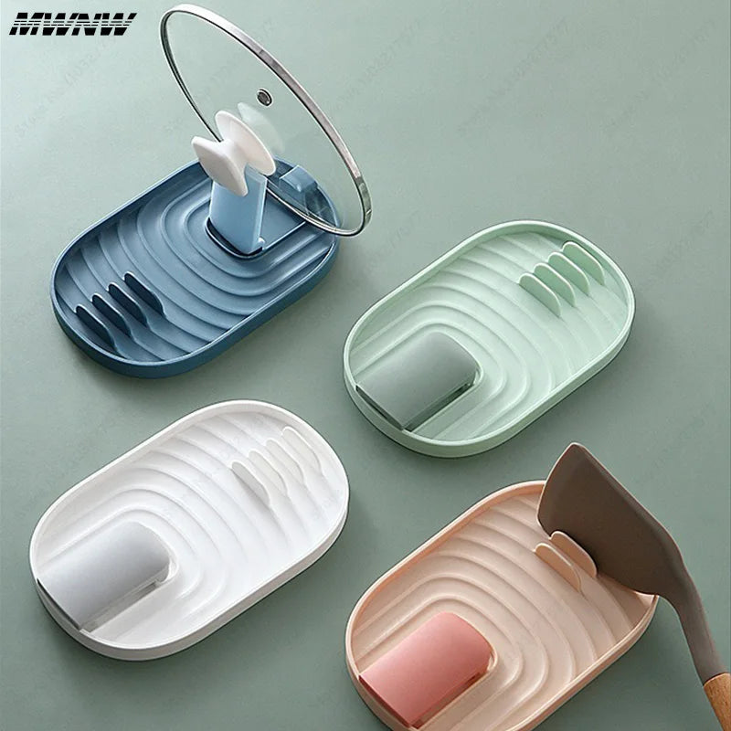 Soporte Plegable para Tapa de Olla y Utensilios
