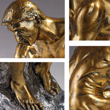 Escultura pensador europeo de resina
