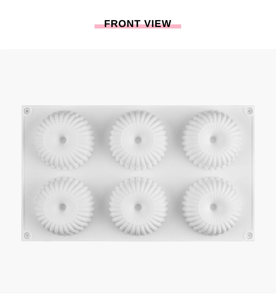 Molde de Silicona 6 Cavidades Espiral para Mousse