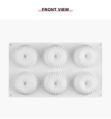 Molde de Silicona 6 Cavidades Espiral para Mousse